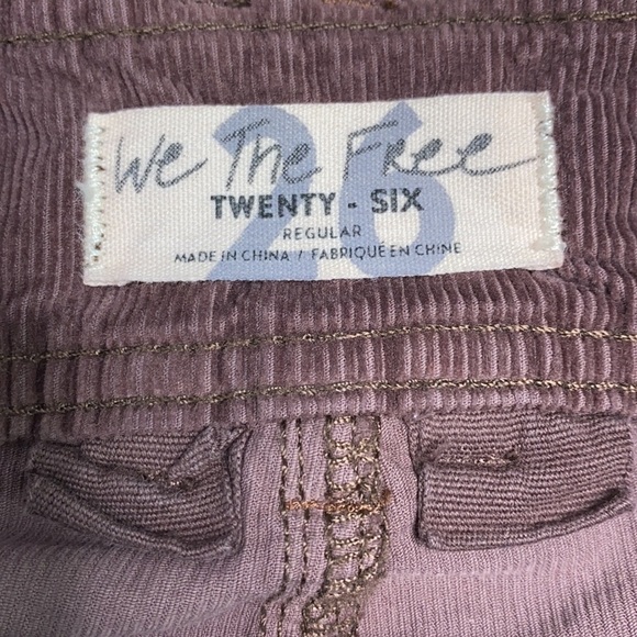 We The Free Chocolate Brown Corduroy Button Skirt Size 26 - Picture 6 of 8